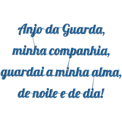 Matriz de Bordado Oração do Anjo da Guarda 2